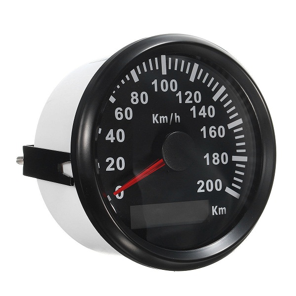 85mm 200KM//h GPS Antenna Speedometer Car Motor Speedo Waterproof Digital Gauges
