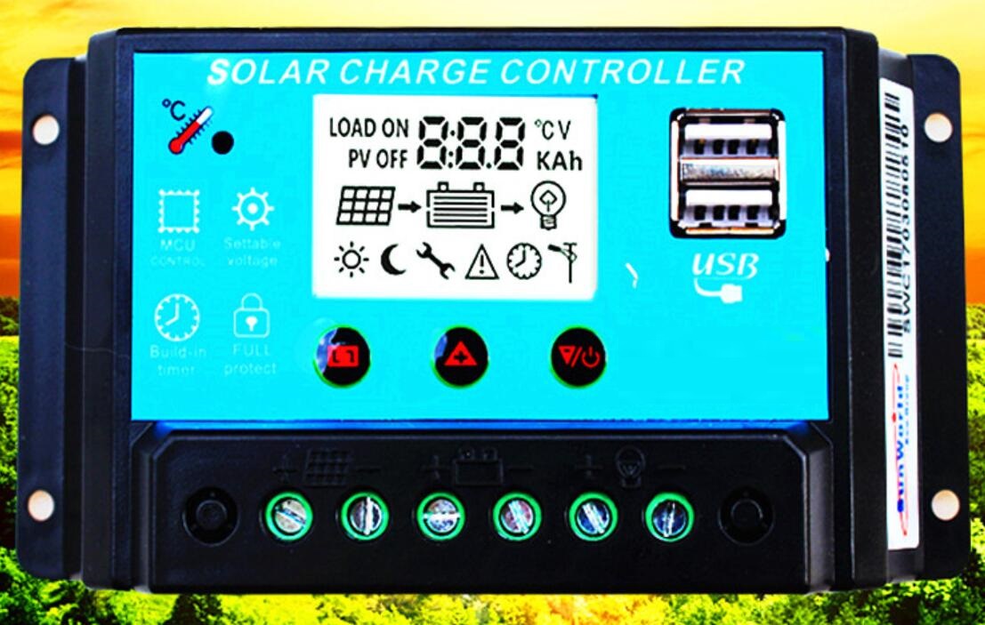 40A solar panel controller battery charge regulator 12V//24V auto dual USB YEHN