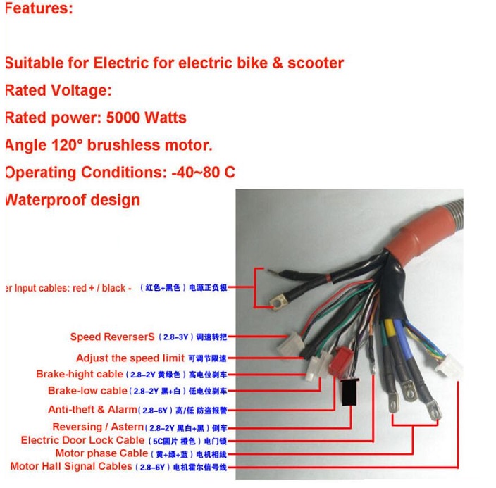 72V 4000W Electric Bicycle Brushless Motor Speed Controller for E-bike & Scooter