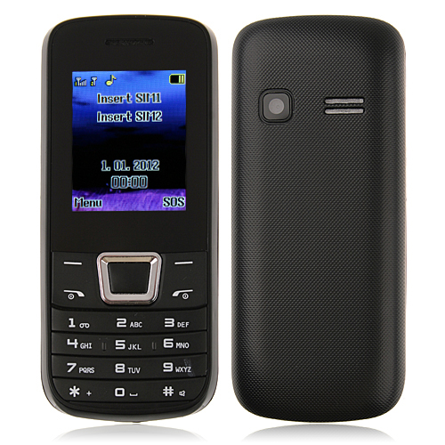 ZTK 2252 Phone Dual Band Dual SIM Card Bluetooth FM Camera 1.8 Inch- Black