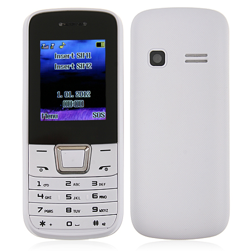 ZTK 2252 Phone Dual Band Dual SIM Card Bluetooth FM Camera 1.8 Inch- White