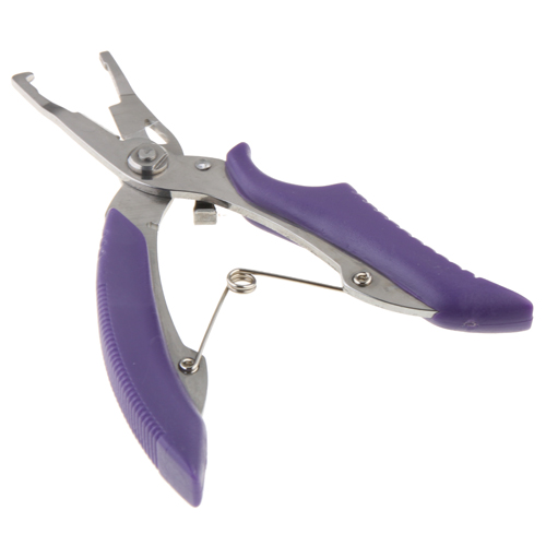 Multi-purpose Fishing Pliers Scissors Professional Fishing Instrument for Fisherman-Purple