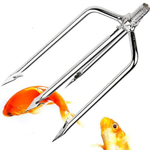 4-Tine Stainless Steel Fish Spear Head Fishing Tool for Fisherman