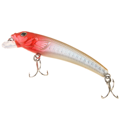 85mm Minnow Lures Real-like Fish Shape  With Two Quality Treble Hooks Color Random