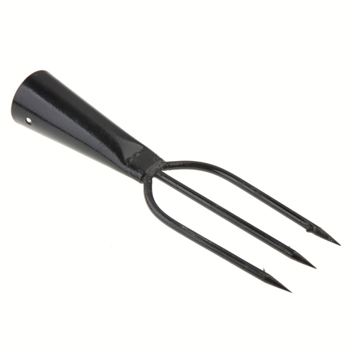 3-Tine Sharp Fishing Barbed Metal Spear Gig for Fishing Lover Black