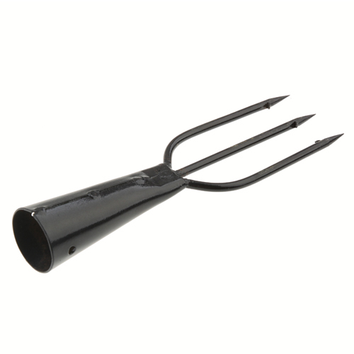 3-Tine Sharp Fishing Barbed Metal Spear Gig for Fishing Lover Black