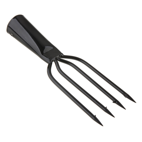 4-Tine Fishing Barbed Spear Gig for Fisherman  Black