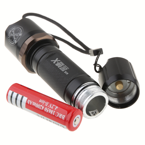 Waterproof Shockproof Cree LED Bright Flashlight With Charger Rechargeable Battery