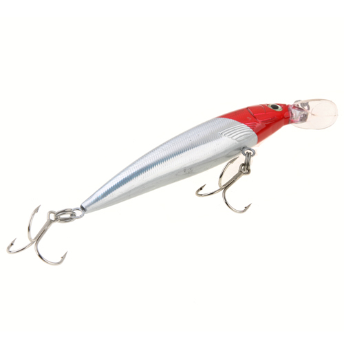 Real-like Long Lip Fish Reflective Fishing Lure Crank Bait with 2 Treble Hooks