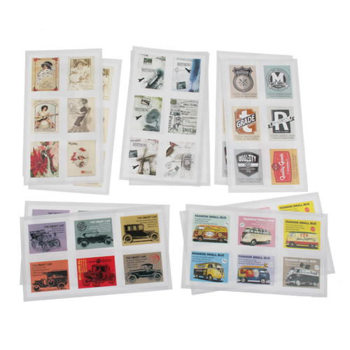2x 10 Pcs British Style Stamp Stickers