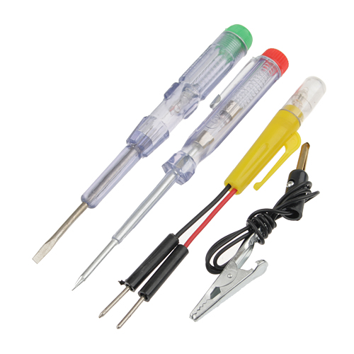 3pcs Utility Tools Auto Electrical Tester Set Voltage Pen Tester