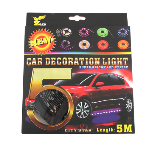 Brand New 5M Colorful Car Decoration Super Bright LED Stripe Light