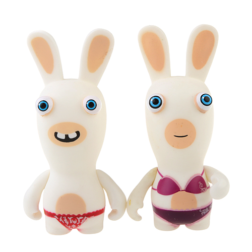 6pcs Cute Funny 3.5'' Bunny Rabbit PVC Toy Set