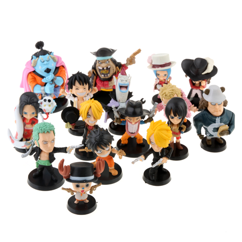 16pcs One Piece Mini Action Figure Set