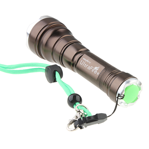 Lotus Head Stainless Steel XML-T6 LED Flashlight 1800 Lumens