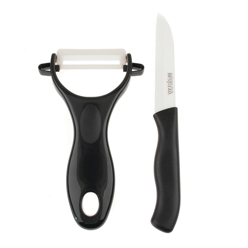 Bestlead High Quality Ceramic Knife Kitchen Series Peeler And Paring Knife Black