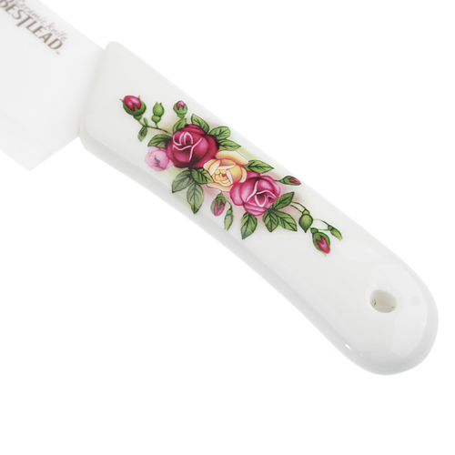 Bestlead Eco-friendly Ceramic Knives Set with Peony Patterns High Quality Noble Good-looking