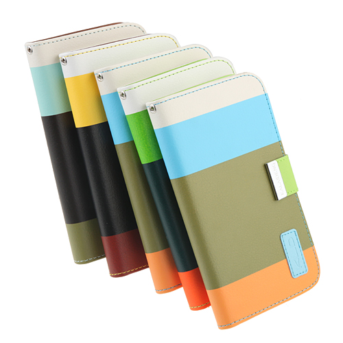 Inner Plastic Case Color Match Leather Case Cover for SS Galaxy NoteII N7100