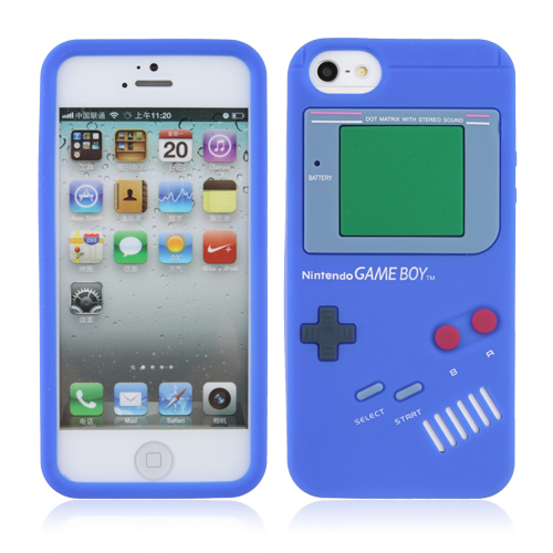 Nintendo Gameboy Silicone Rubber Skin Soft Back Case Cover for iPhone 5