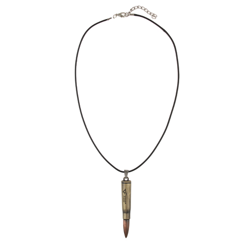 Bullet Pendant Necklace with Extend Chain