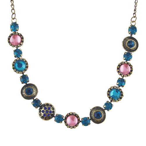 Baroque Style Rhinestone Decor Necklace Jewelry