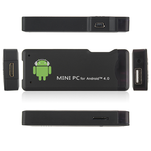 MK802 Mini Android PC Android TV Box Android 4.0 A10 1G RAM HDMI TF 4GB- Black