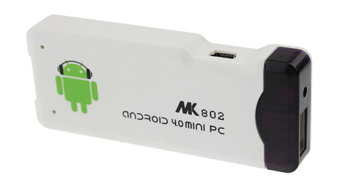 MK802 Mini Android PC Android TV Box Android 4.0 A10 1G RAM HDMI TF 4GB- White