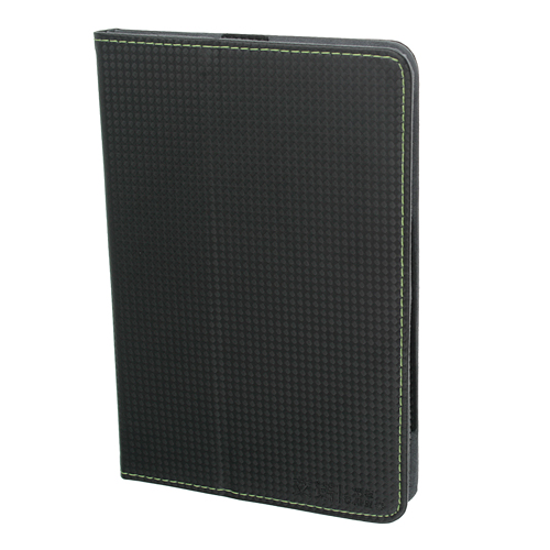 Black Stand Folio Leather Case For Ainol Novo 7 Flame Green Rim