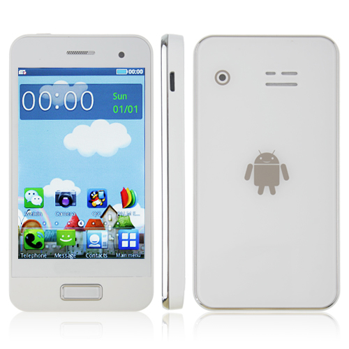 S9500 Phone Dual Band Dual SIM Card Dual Camera Bluetooth 3.5 Inch Touch Screen- White