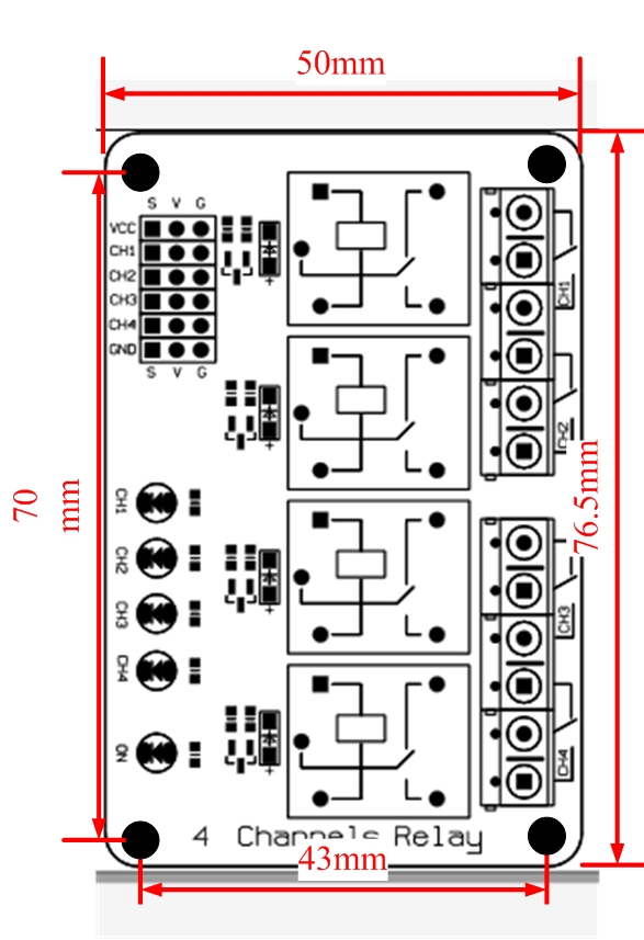 4ch 4 Channel 5v Relay Module For Arduino Pic Arm Avr Msp430 Free