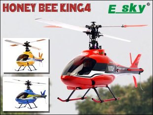 Esky Honey Bee King 4 6CH CCPM RC Helicopter RTF 2.4GHz  w/Aluminium Case 002798