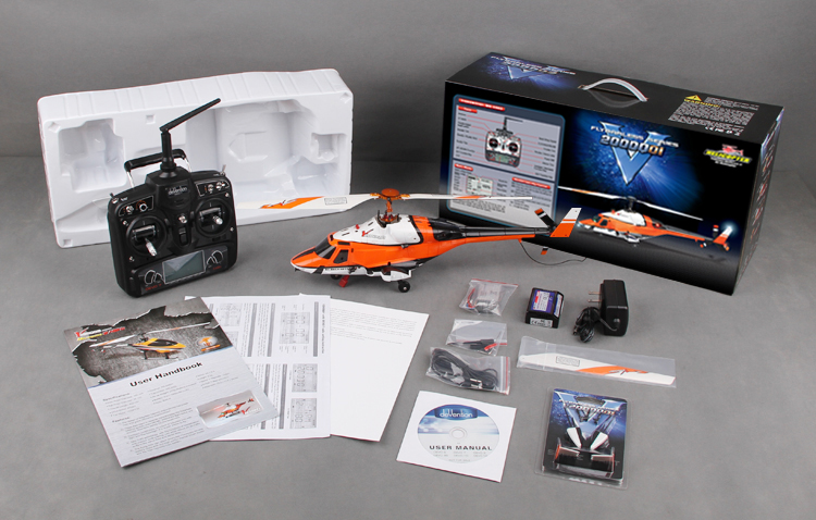 Walkera V200DQ01 with DEVO7 Transmitter Flybarless Helicopter RTF 2.4Ghz