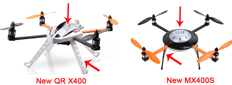 Walkera New QR X400 BNF 6-Achsen-Gyro UFO Quadcopter without Transmitter  with Aluminum Case