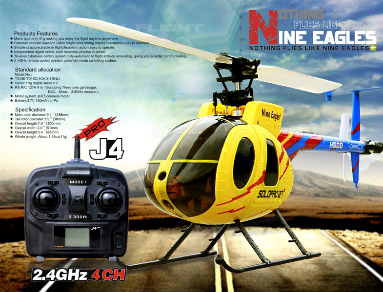 Nine Eagle Solo pro 127 127A Flybarless RTF Helicopter 2.4G