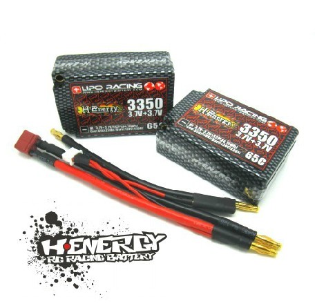 H-ENERGY 3350mAh 3.7V+3.7V 65C LiPo Battery