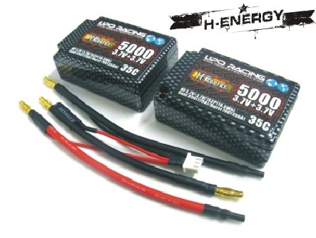 H-ENERGY 5000mAh 3.7V+3.7V 35C LiPo Battery
