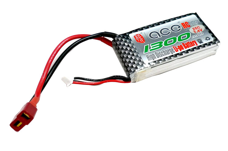 ACE 7.4V 1300mAh 25C LiPo Battery Pack