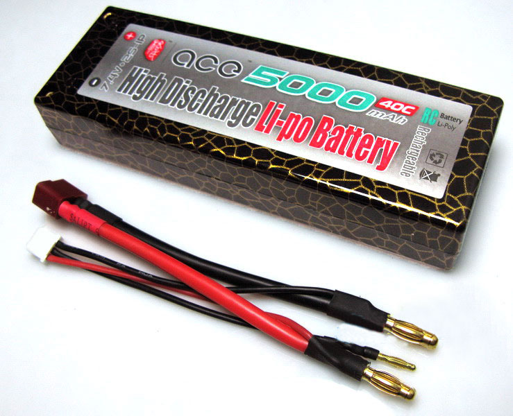 ACE 7.4v 5000mAh 40C LiPo Battery Pack