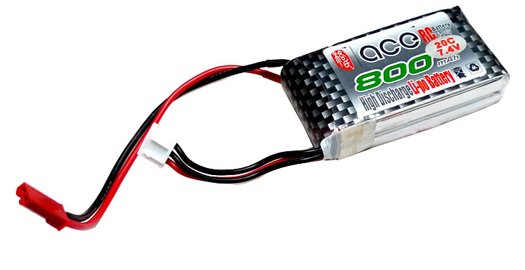 ACE 7.4V 800mAh 20C 小拉马电池 JST接口