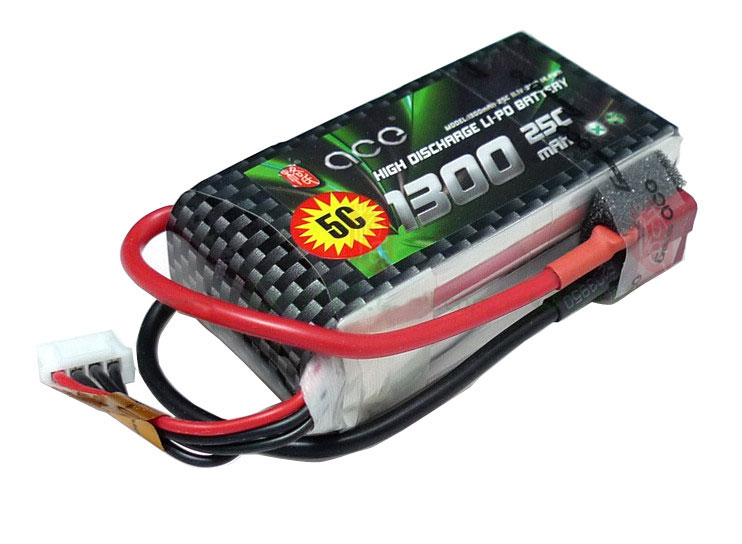 ACE 11.1V 1300mAh 25C LiPo Battery Pack