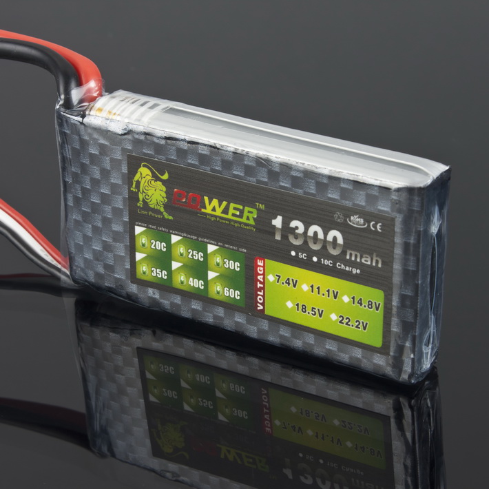 LION Power 7.4V 1300MAH 25C LiPo Battery BT684