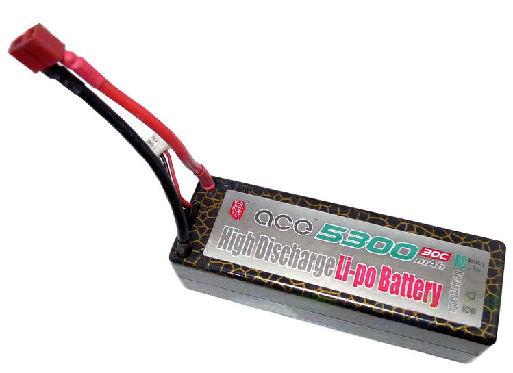 ACE 11.1V 5300mAh 30C LiPo Battery Pack hard shell 30C