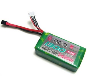 ACE 11.1V 1300mAh 15C LiPo Battery Pack