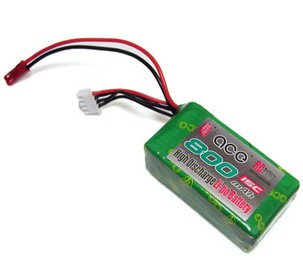 ACE 11.1V 800mAh 15C LiPo Battery Pack JST口