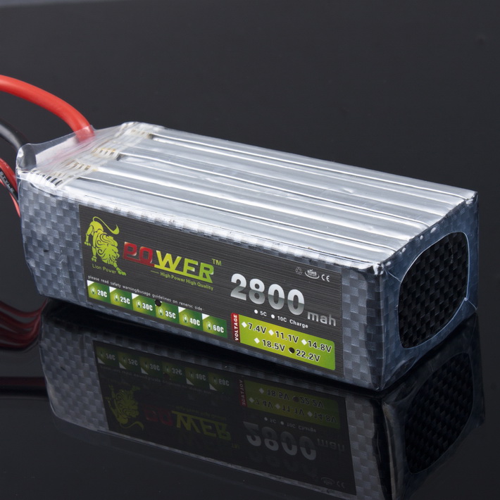 LION Power 22.2V 2800MAH 35C LiPo Battery BG714