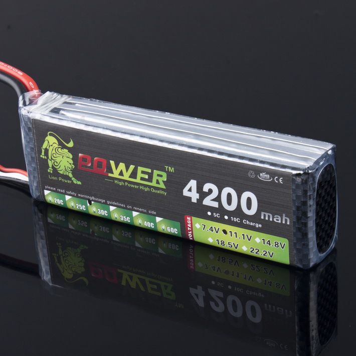 LION Power 11.1V 4200MAH 30C LiPo Battery BG703