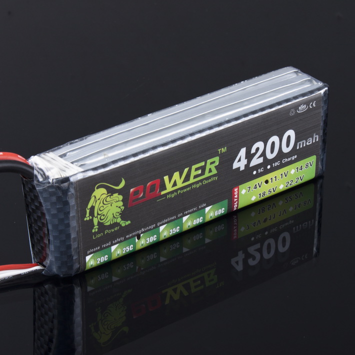 LION Power 11.1V 4200MAH 30C LiPo Battery BG703