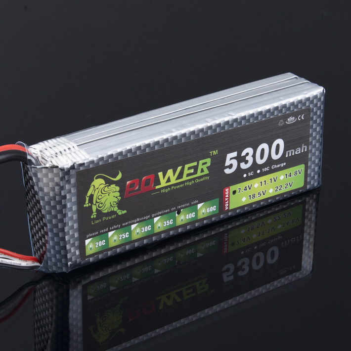 LION Power 11.1V 5300MAH 40C LiPo Battery BG709