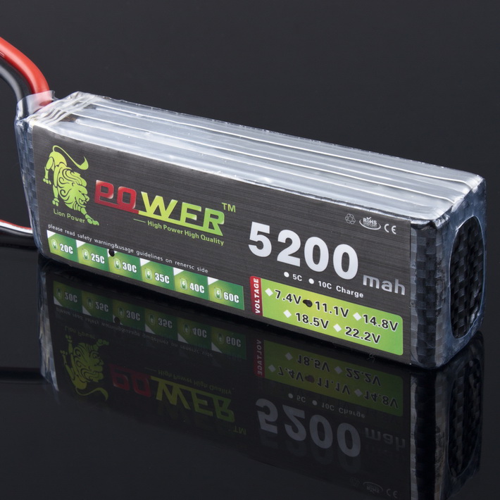 LION Power 11.1V 5200MAH 30C LiPo Battery BG707