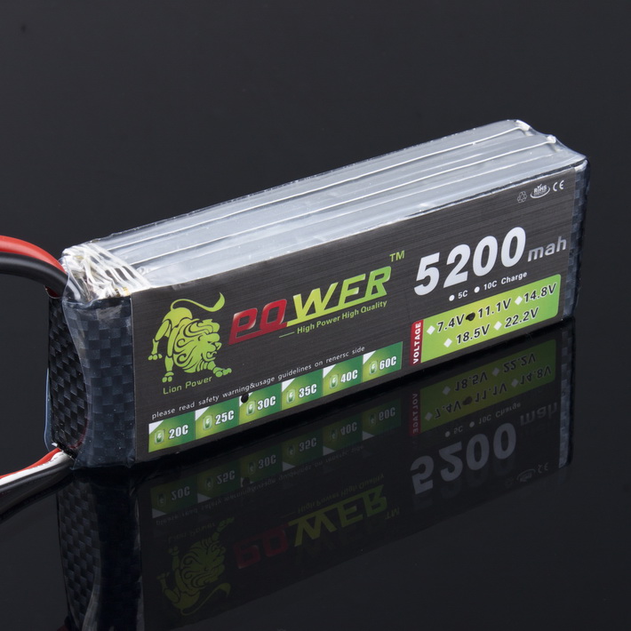 LION Power 11.1V 5200MAH 30C LiPo Battery BG707